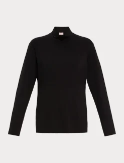 Marina Rinaldi Top & T-Shirt | Top & T-Shirt*Dolcevita in jersey di viscosa stretch NERO