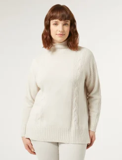 Marina Rinaldi Maglieria | Maglieria*Dolcevita in misto cachemire BEIGE