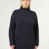 Marina Rinaldi Maglieria | Maglieria*Dolcevita in misto cachemire BLUNOTTE