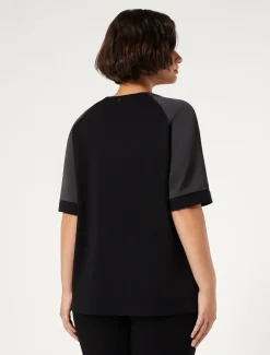Marina Rinaldi Top & T-Shirt | Top & T-Shirt*Felpa in jersey NERO