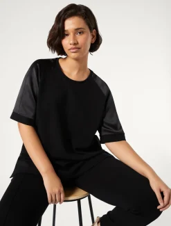 Marina Rinaldi Top & T-Shirt | Top & T-Shirt*Felpa in jersey NERO