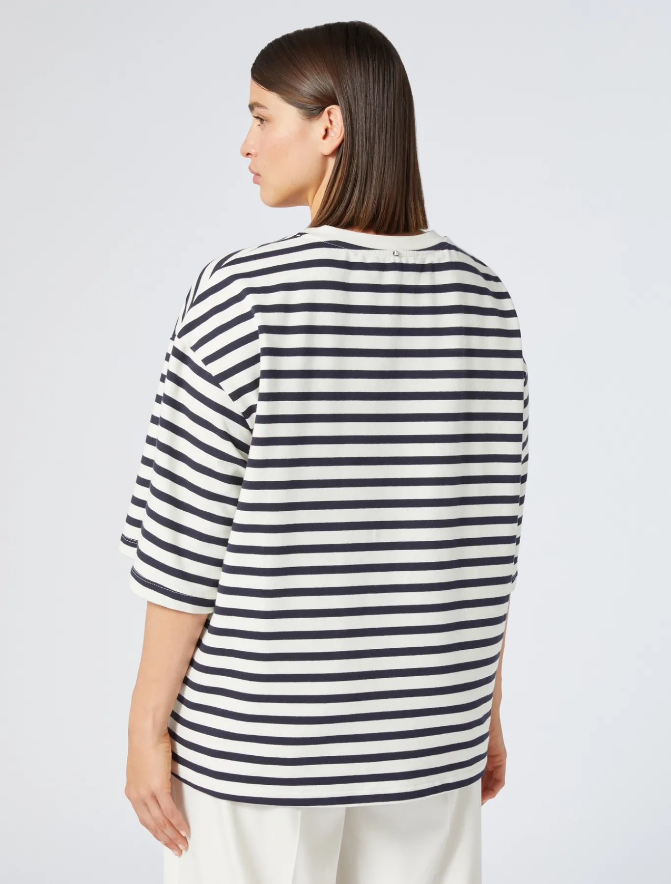Marina Rinaldi Top & T-Shirt | Top & T-Shirt*Felpa in jersey con ricami AVORIO