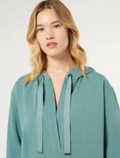Marina Rinaldi Top & T-Shirt | Top & T-Shirt*Felpa in jersey di cotone VERDESALVIA