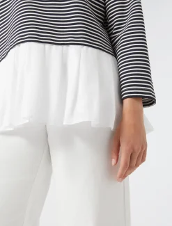 Marina Rinaldi Top & T-Shirt | Top & T-Shirt*Felpa in jersey e popeline BLU