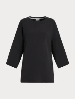 Marina Rinaldi Top & T-Shirt | Top & T-Shirt*Felpa in jersey interlock NERO
