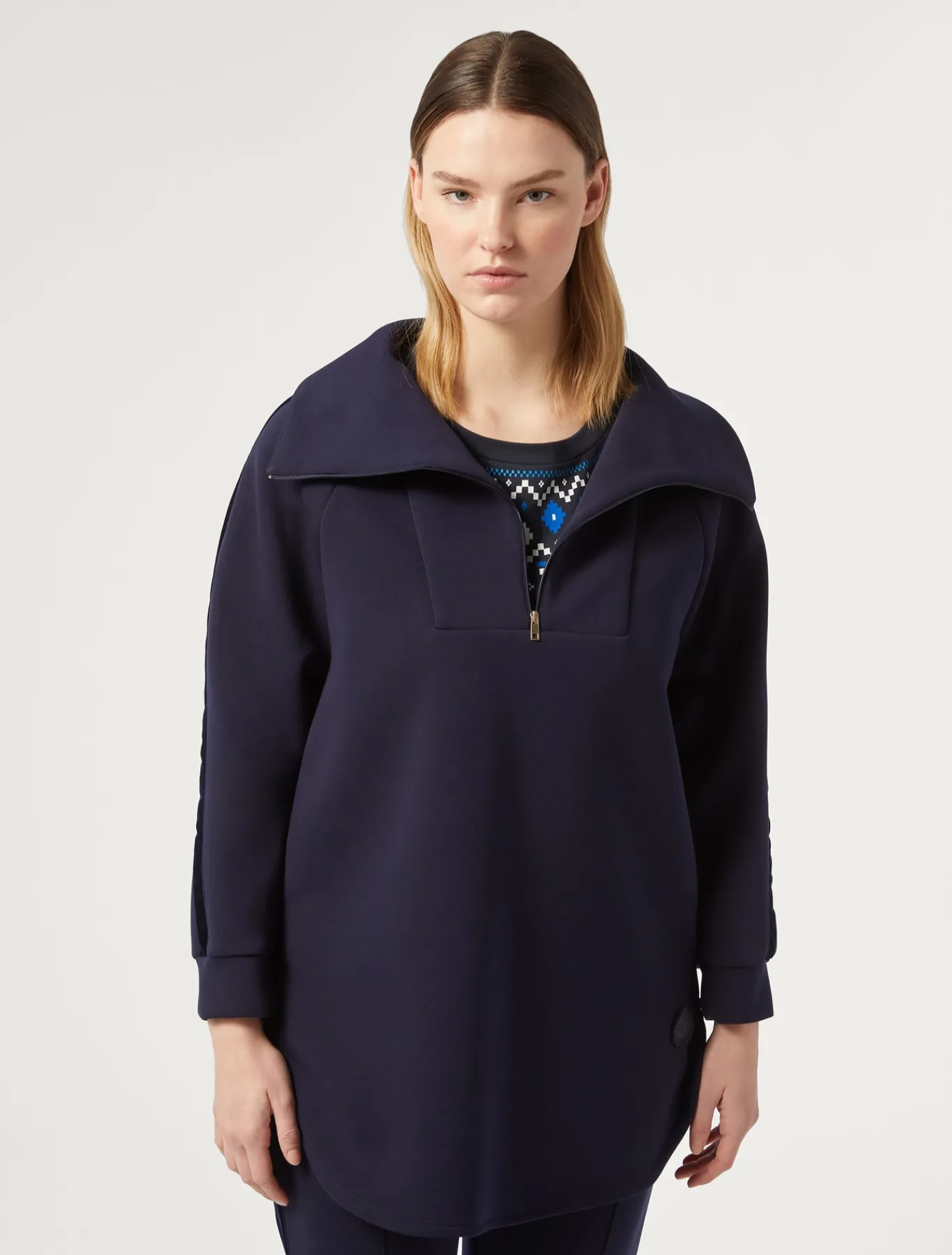 Marina Rinaldi Top & T-Shirt | Top & T-Shirt*Felpa in jersey scuba BLUMARINO