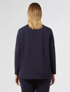 Marina Rinaldi Top & T-Shirt | Top & T-Shirt*Felpa in jersey scuba BLUMARINO