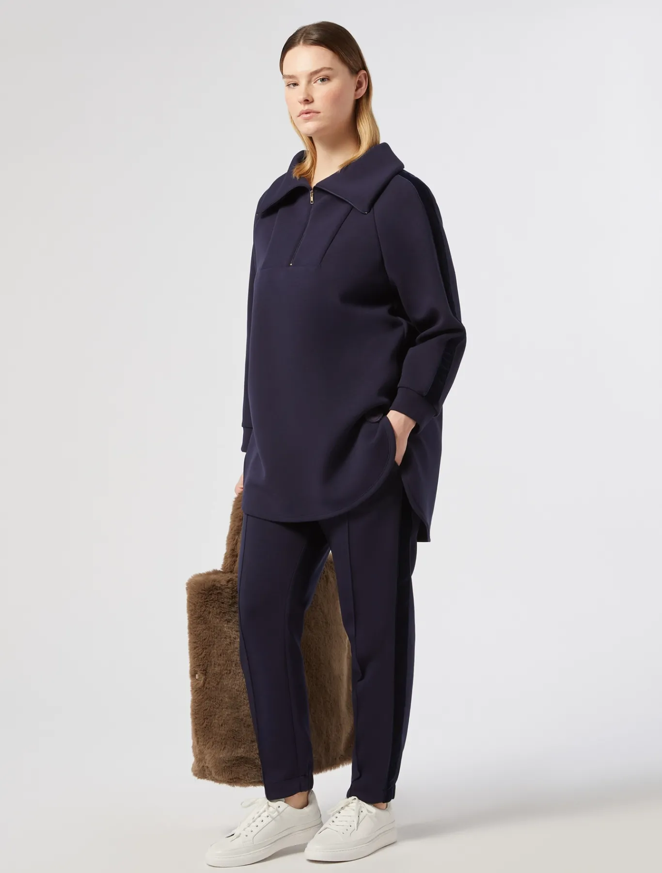 Marina Rinaldi Top & T-Shirt | Top & T-Shirt*Felpa in jersey scuba BLUMARINO