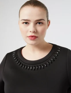 Marina Rinaldi Top & T-Shirt | Top & T-Shirt*Felpa in scuba NERO