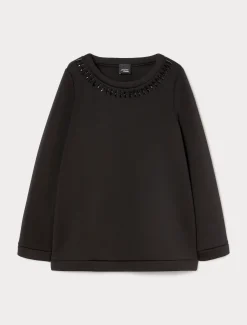 Marina Rinaldi Top & T-Shirt | Top & T-Shirt*Felpa in scuba NERO