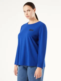 Marina Rinaldi Top & T-Shirt | Top & T-Shirt*Felpa in scuba crêpe BLUETTE
