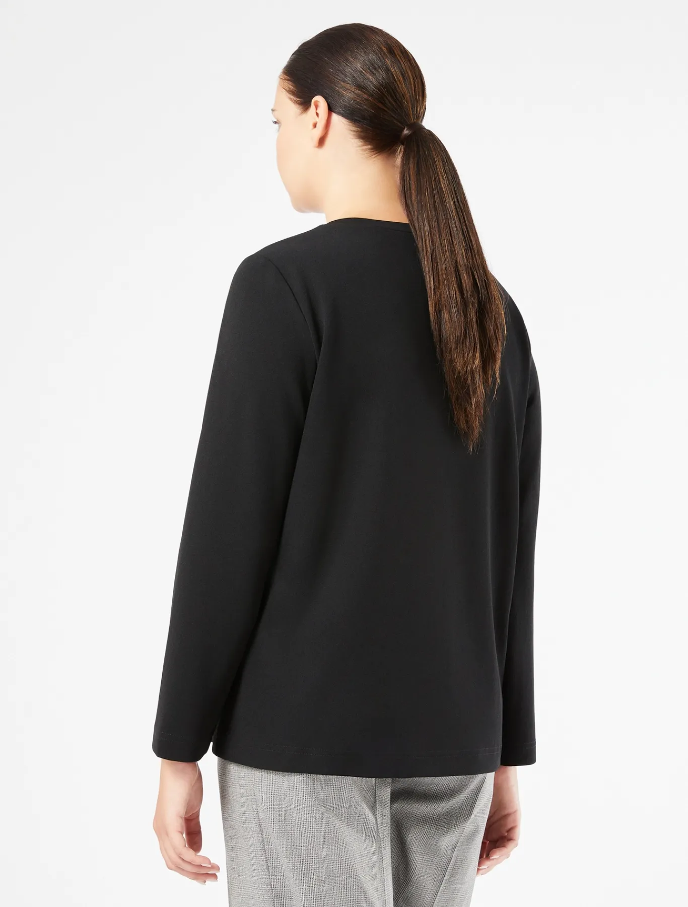 Marina Rinaldi Top & T-Shirt | Top & T-Shirt*Felpa in scuba crêpe NERO