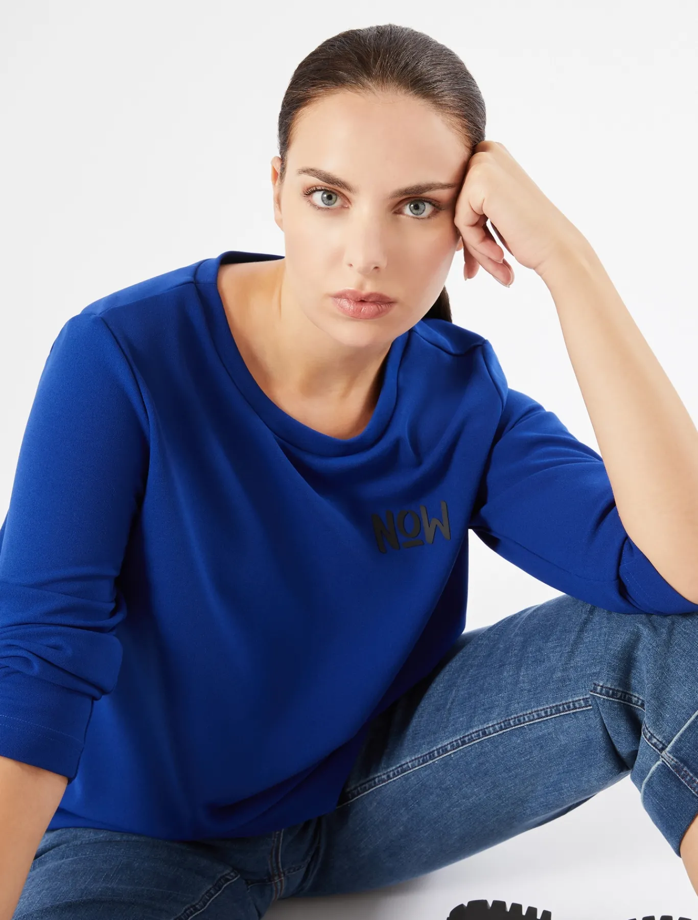 Marina Rinaldi Top & T-Shirt | Top & T-Shirt*Felpa in scuba crêpe BLUETTE
