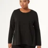 Marina Rinaldi Top & T-Shirt | Top & T-Shirt*Felpa in tessuto tecnico NERO