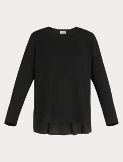 Marina Rinaldi Top & T-Shirt | Top & T-Shirt*Felpa in tessuto tecnico NERO