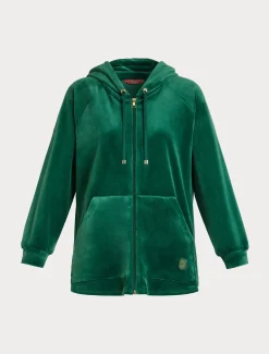 Marina Rinaldi Top & T-Shirt | Top & T-Shirt*Felpa in velluto VERDEBOSCO