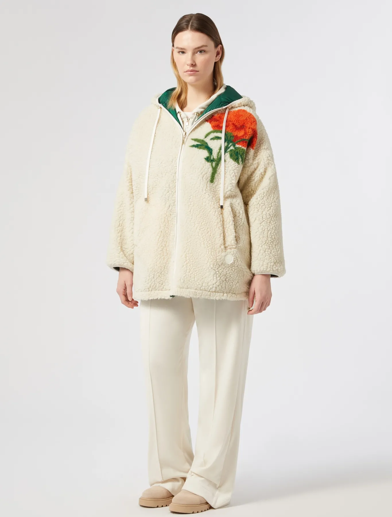 Marina Rinaldi Top & T-Shirt | Top & T-Shirt*Felpa in velluto BIANCOAVORIO