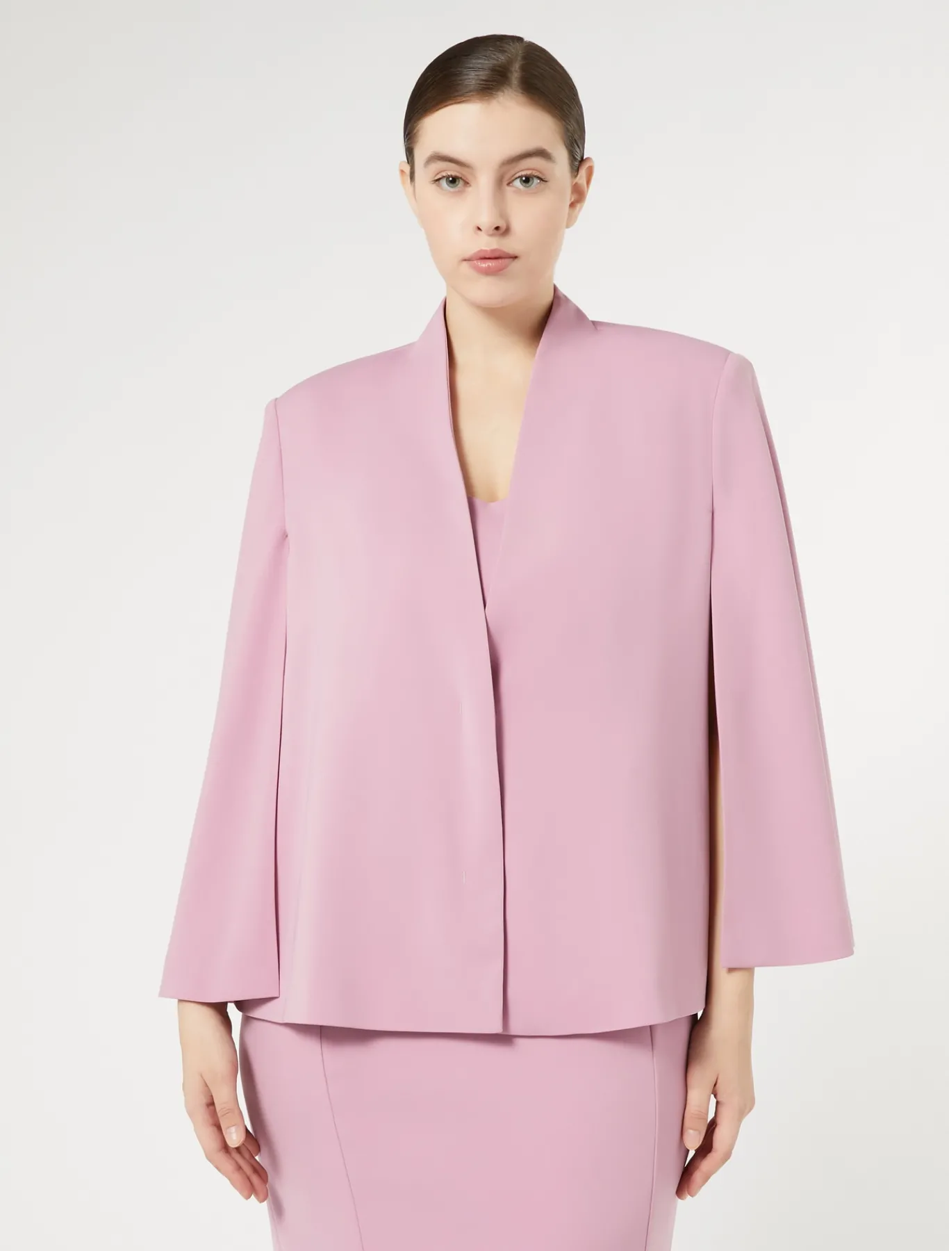 Marina Rinaldi Giacche | Giacche & Blazer*Giacca a cappa in cady ROSAANTICO