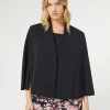 Marina Rinaldi Selezione Elegante | Collezione Elegante*Giacca a cappa in cady BLUMARINO