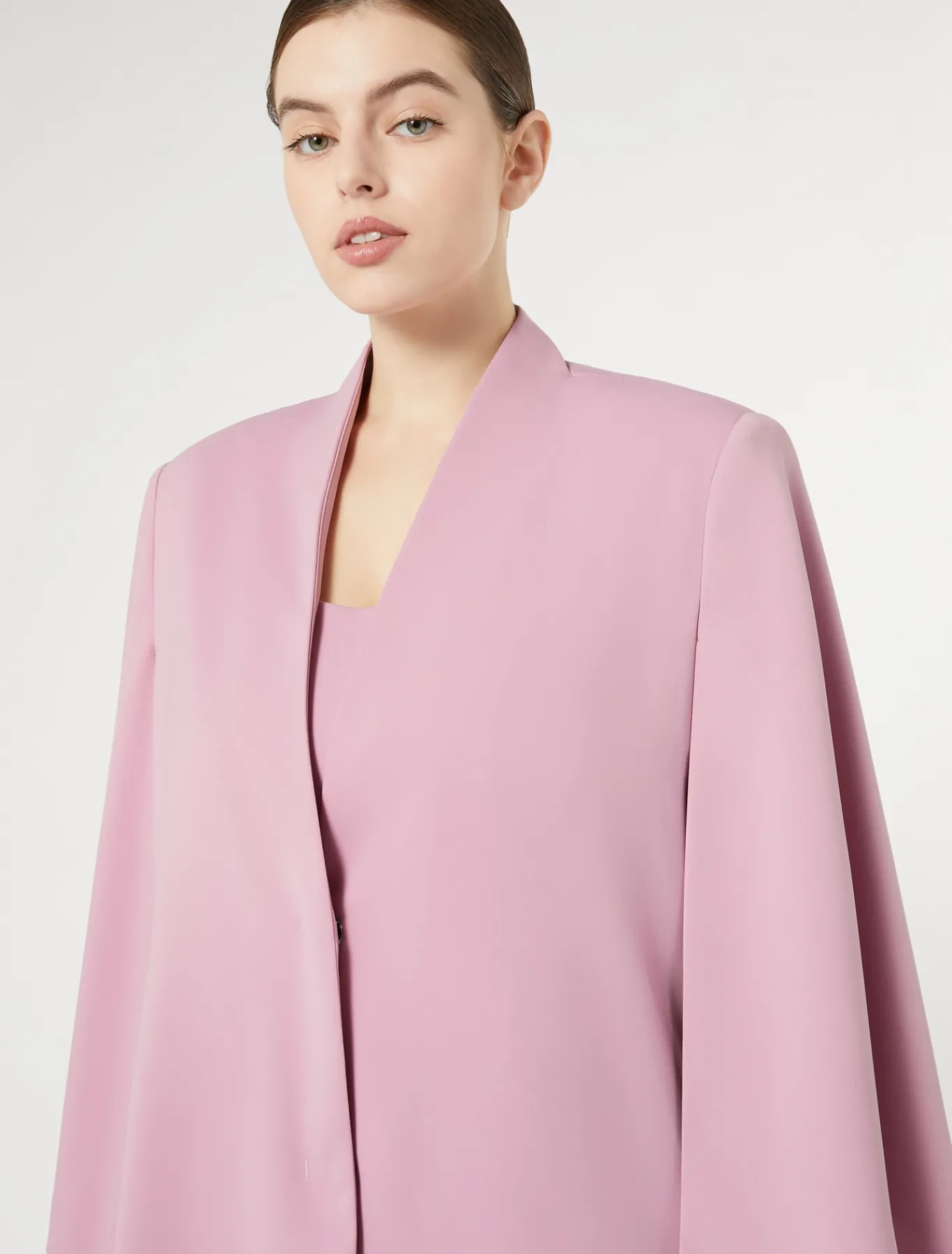 Marina Rinaldi Giacche | Giacche & Blazer*Giacca a cappa in cady ROSAANTICO