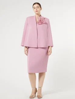 Marina Rinaldi Giacche | Giacche & Blazer*Giacca a cappa in cady ROSAANTICO