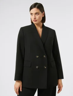 Marina Rinaldi Giacche & Blazer | Giacche & Blazer*Giacca blazer doppiopetto in cady NERO