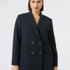 Marina Rinaldi Giacche & Blazer | Giacche & Blazer*Giacca blazer doppiopetto in cady BLUNOTTE