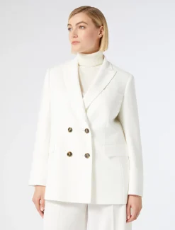 Marina Rinaldi Giacche & Blazer | Giacche & Blazer*Giacca blazer doppiopetto in cady BIANCO