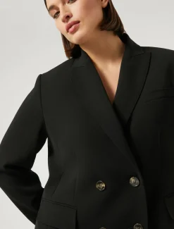 Marina Rinaldi Giacche & Blazer | Giacche & Blazer*Giacca blazer doppiopetto in cady NERO