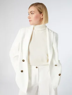 Marina Rinaldi Giacche & Blazer | Giacche & Blazer*Giacca blazer doppiopetto in cady BIANCO