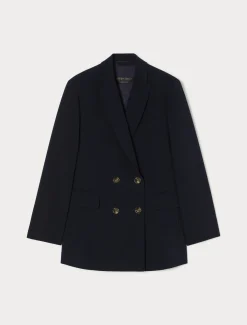 Marina Rinaldi Giacche & Blazer | Giacche & Blazer*Giacca blazer doppiopetto in cady BLUNOTTE