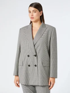 Marina Rinaldi Giacche & Blazer | Giacche & Blazer*Giacca blazer in batavia di lana stretch NEROBIANCO