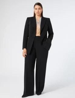 Marina Rinaldi Giacche | Collezione Elegante*Giacca blazer in cady e tulle NERO