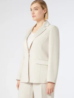 Marina Rinaldi Giacche | Selezione Elegante*Giacca blazer in crêpe envers satin BEIGE