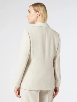 Marina Rinaldi Giacche | Selezione Elegante*Giacca blazer in crêpe envers satin BEIGE