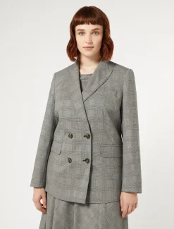 Marina Rinaldi Giacche & Blazer | Giacche & Blazer*Giacca blazer in foulé di lana NEROBIANCO