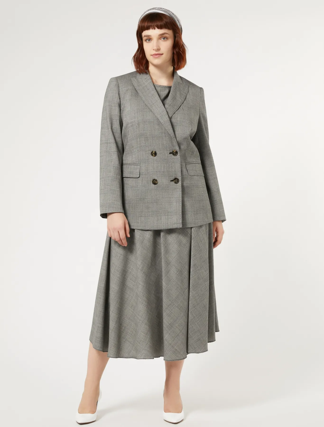 Marina Rinaldi Giacche & Blazer | Giacche & Blazer*Giacca blazer in foulé di lana NEROBIANCO