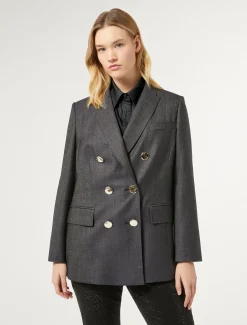 Marina Rinaldi Giacche & Blazer | Giacche & Blazer*Giacca blazer in lana e seta BLUEJEANS