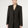 Marina Rinaldi Giacche | Collezione Elegante*Giacca blazer in levantina con strass NERO