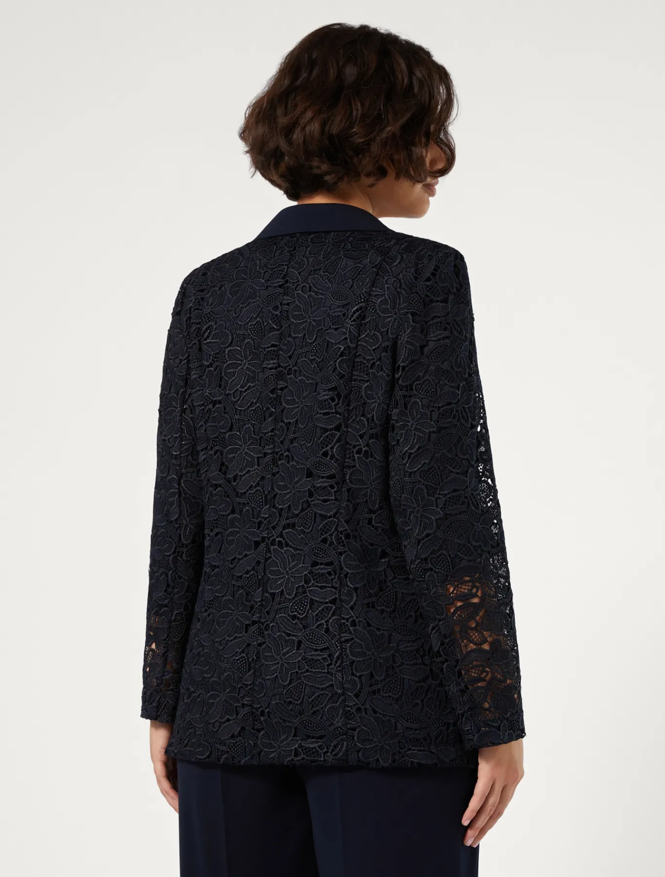 Marina Rinaldi Giacche | Giacche & Blazer*Giacca blazer in macramè laminato BLUNOTTE
