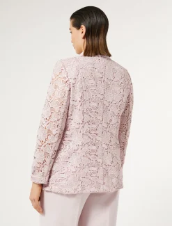 Marina Rinaldi Giacche | Collezione Elegante*Giacca blazer in macramè laminato ROSA