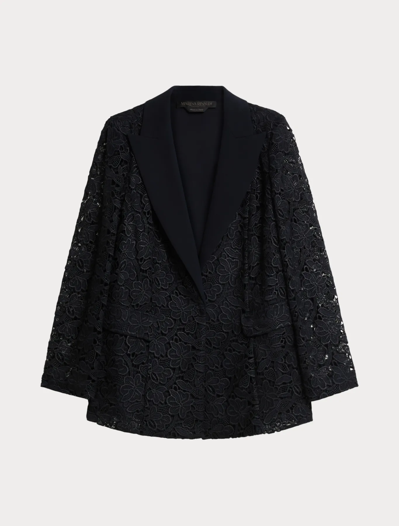 Marina Rinaldi Giacche | Giacche & Blazer*Giacca blazer in macramè laminato BLUNOTTE
