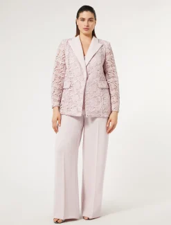 Marina Rinaldi Giacche | Collezione Elegante*Giacca blazer in macramè laminato ROSA