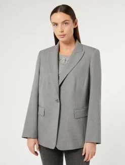 Marina Rinaldi Giacche & Blazer | Giacche & Blazer*Giacca blazer in misto viscosa GRIGIOMEDIO