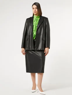 Marina Rinaldi Giacche & Blazer | Giacche & Blazer*Giacca blazer in nappa NERO