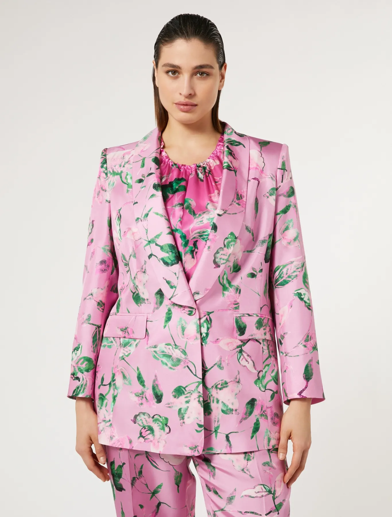 Marina Rinaldi Giacche | Giacche & Blazer*Giacca blazer in seta ROSA