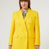 Marina Rinaldi Giacche & Blazer | Giacche & Blazer*Giacca blazer in tela di cotone GIALLOSOLE