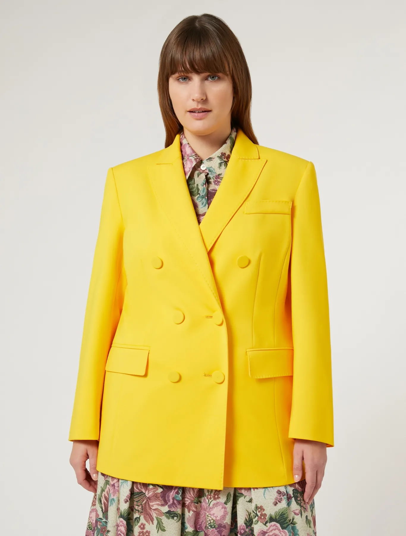 Marina Rinaldi Giacche & Blazer | Giacche & Blazer*Giacca blazer in tela di cotone GIALLOSOLE
