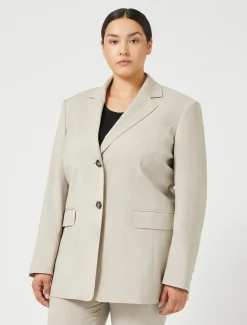 Marina Rinaldi Giacche & Blazer | Giacche & Blazer*Giacca blazer in tela di lana stretch BEIGE