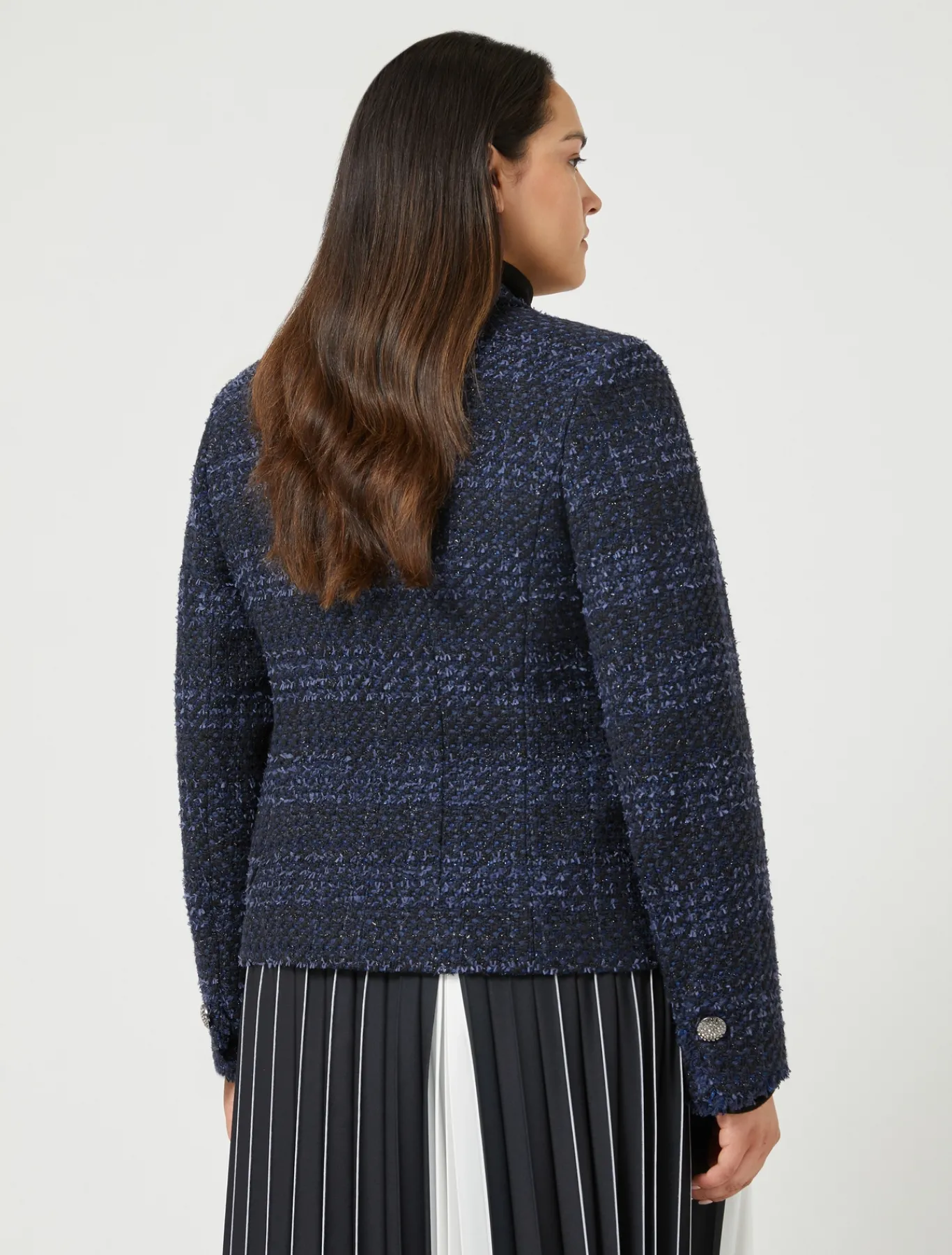 Marina Rinaldi Giacche | Giacche & Blazer*Giacca blazer in tinto filo a fantasia BLUNOTTE